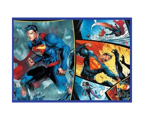 DC: Superman cel curajos puzzle 4x250 piese - Trefl