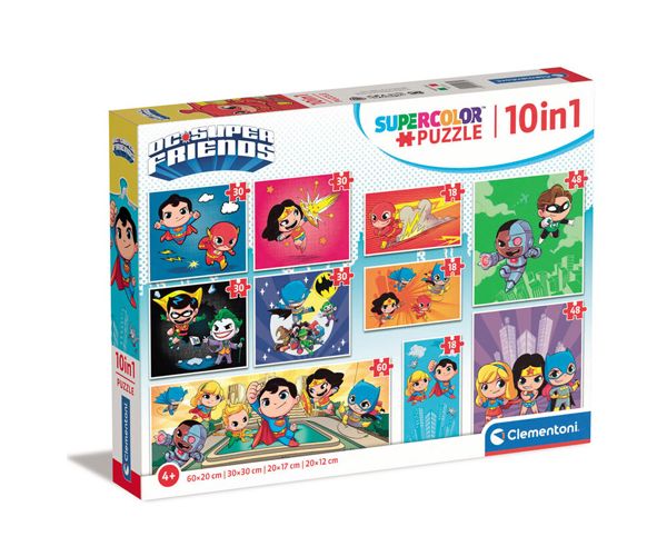DC Super Friends 10az1-ben puzzle szett - Clementoni
