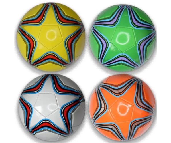 Minge de fotbal din piele artificială cu model stea 22 cm în diferite versiuni