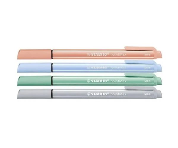 Stabilo: pointMax set cu culori pastel 4 bucăți M 0,8mm