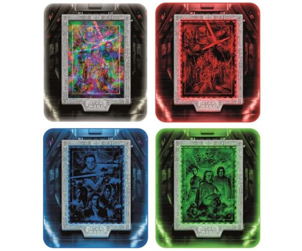 Star Wars Episodul Metamorfic VII-VIII-IX puzzle de 520 de piese cu ramă și iluminare RGB LED - Clementoni