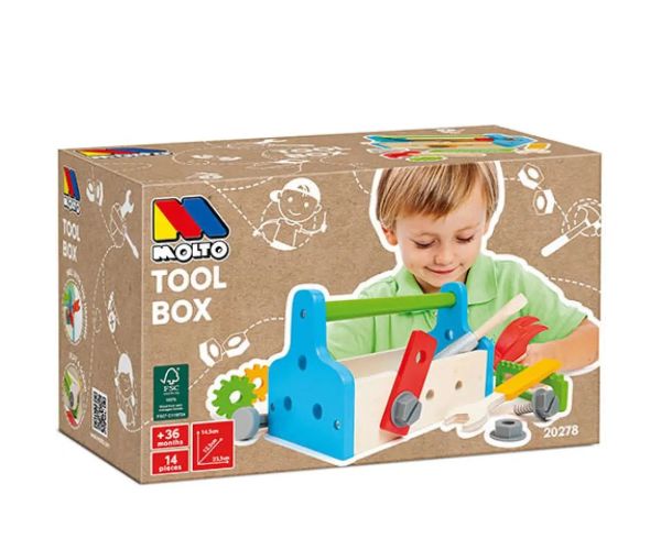 Molto: Nature lemn cutie de scule 11 bucăți set