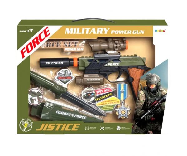Military Force verde set de arme soldați cu sunete și lumini
