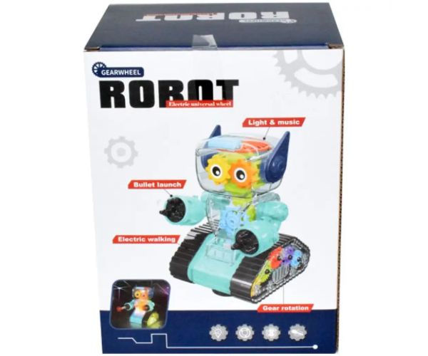 GearWheel robot de luptă iluminat cu lansator două variante