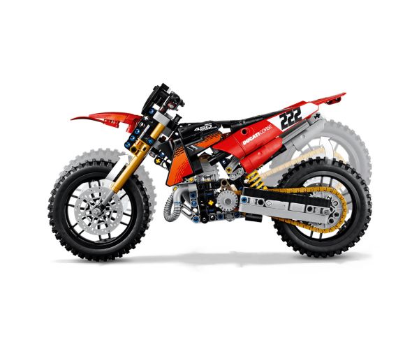 LEGO® Technic: Ducati Desmo450 MX Factory motocicletă (42238)