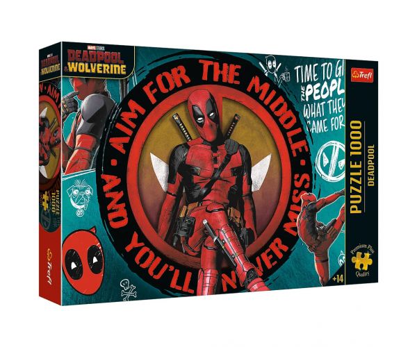 Deadpool Haos, umor și katane puzzle premium plus de calitate, 1000 piese - Trefl