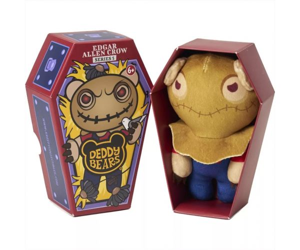 Deddy Bear Edgar Allen Crow, pluș în sicriu, seria a 5-a, 15 cm