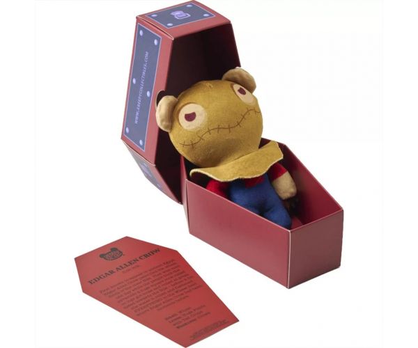 Deddy Bear Edgar Allen Crow, pluș în sicriu, seria a 5-a, 15 cm