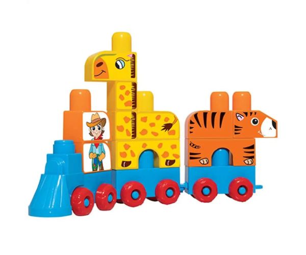 Jucărie de construcție tren safari