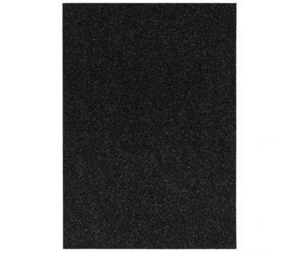 Spirit: Autoadeziv foaie decorativă sclipici spumă burete negru mărimea A4 1bc