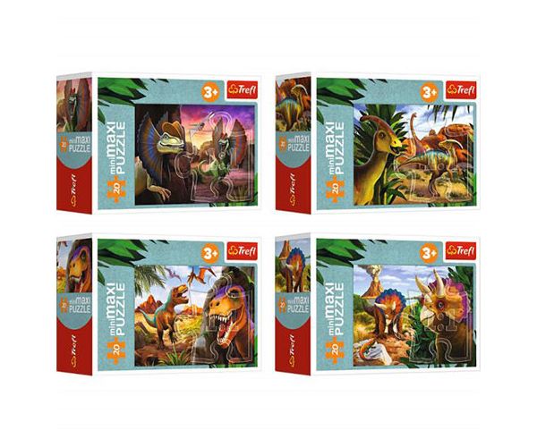 Descoperă lumea dinozaurilor 20 bucăți MiniMaxi puzzle - Trefl
