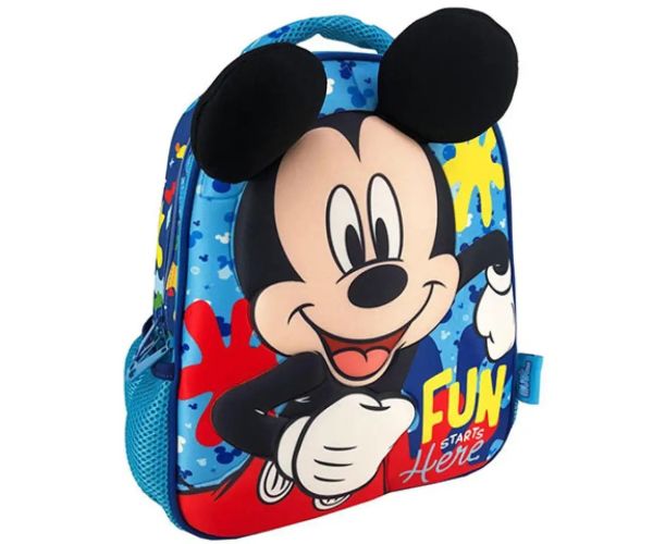 Mickey Mouse Fun Starts Here 3D design rucsac de grădiniță 27x10x31cm