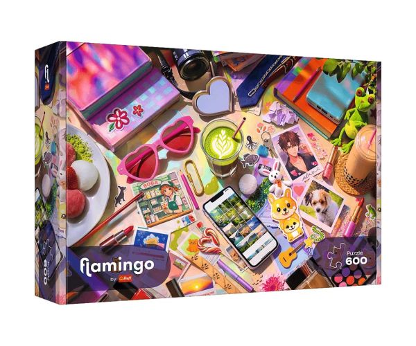 Flamingo by puzzle Lumea mea mică 600 de piese puzzle - Trefl