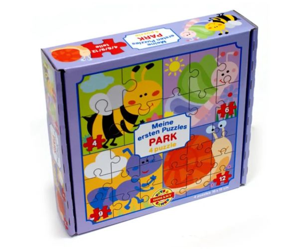Primul meu puzzle: Mici lucruri de grădină 4 în 1 puzzle pentru bebeluși