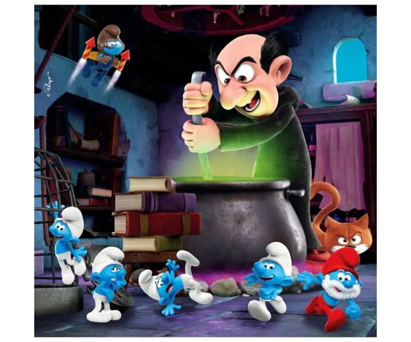 Aventurile Hupikék Törpikék 3x48buc supercolor puzzle - Clementoni