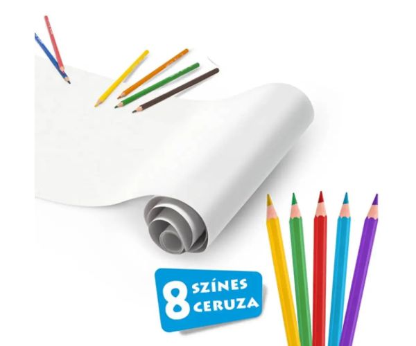 Coloring Roll cu 8 bucăți creioane colorate - Carioca