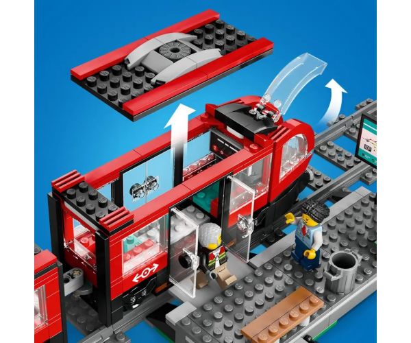 LEGO® City: Tramvai și stație din centrul orașului (60423)