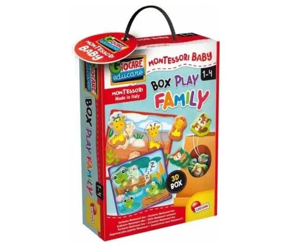 Montessori: Baby Box puzzle de formă a abilităților de potrivire - Animale