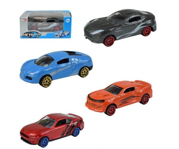 Die-Cast: Mașină sportivă din metal în diferite variante 1/64 1buc