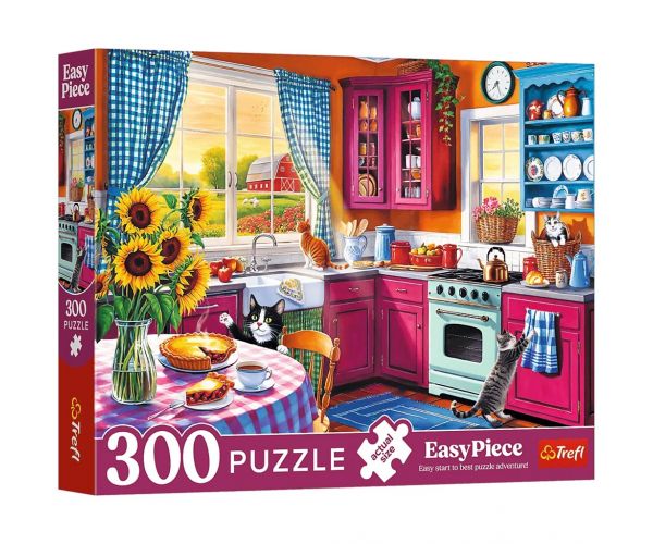 Dimineața în bucătărie Puzzle Easy Piece 300 de piese - Trefl