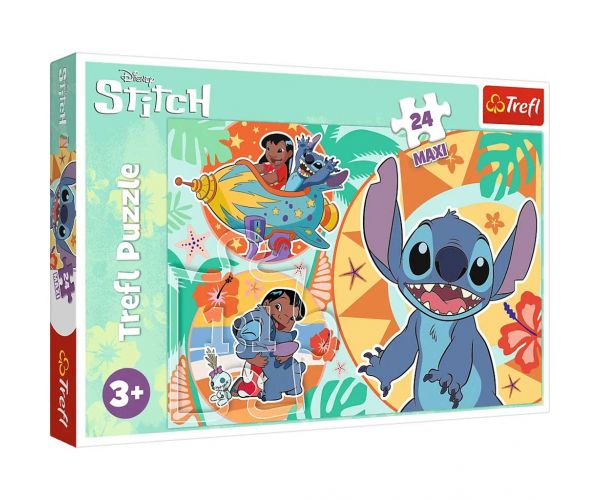 Disney: Lilo & Stitch egy boldog nap 24db-os Maxi puzzle - Trefl