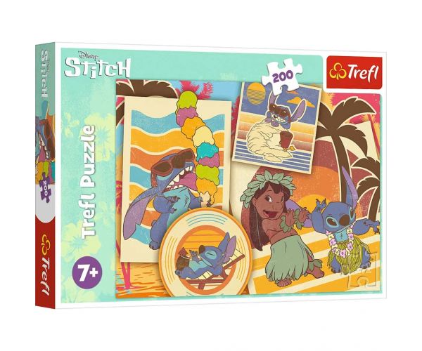 Disney: Lilo & Stitch puzzle de 200 de piese - Trefl