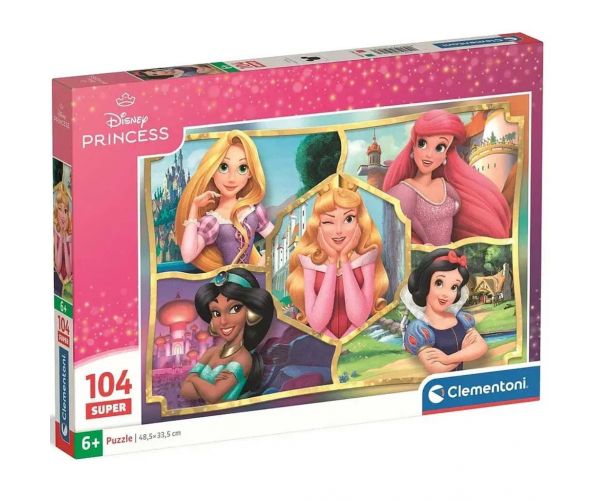 Disney Hercegnők Mosolygós arcok 104db-os super puzzle - Clementoni