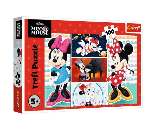 Disney: Puzzle cu 100 piese Minnie Mouse - Trefl