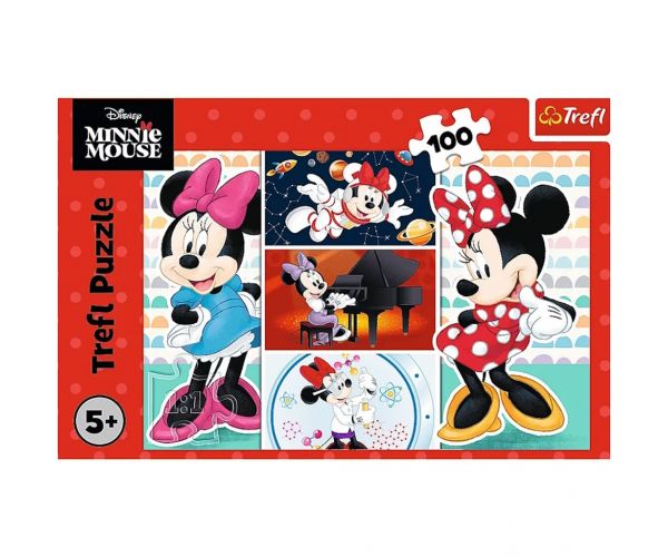 Disney: Puzzle cu 100 piese Minnie Mouse - Trefl