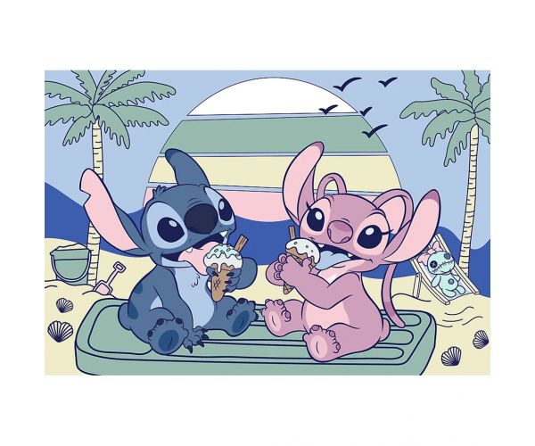 Disney Stitch Distracție cu înghețată, puzzle de 60 de piese - Trefl