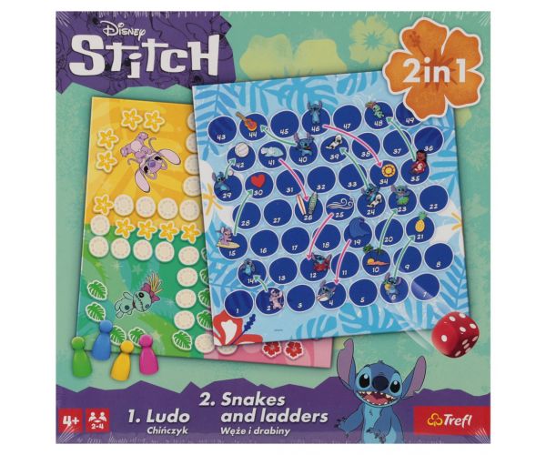 Disney: Stitch colecție de jocuri de societate 2 în 1 - Trefl