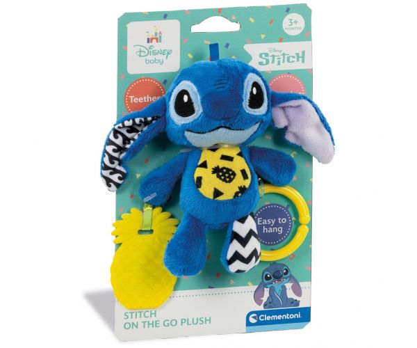 Disney+Stitch jucărie de pluș zornăitoare pentru bebeluși - Clementoni