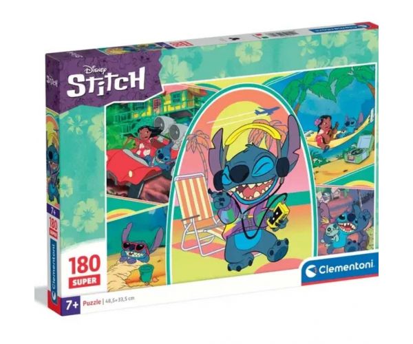 Disney+Stitch puzzle super de 180 de piese - Clementoni