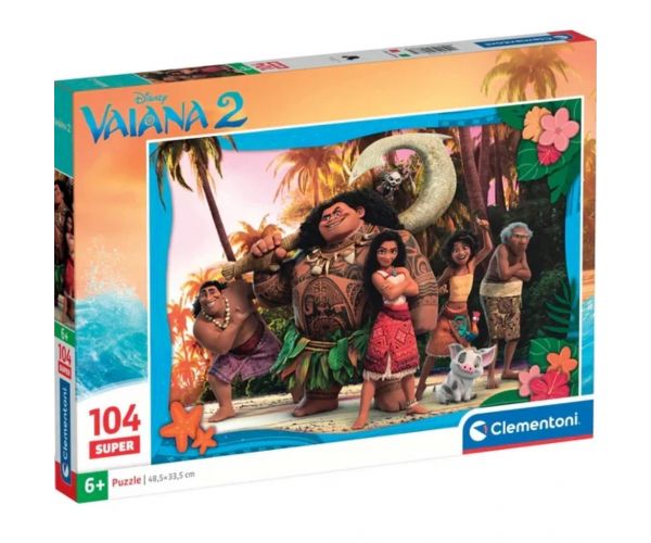 Disney+Vaiana 2 puzzle super de 104 piese - Clementoni
