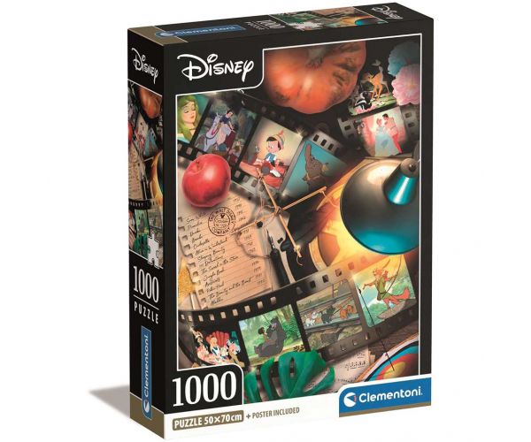 Disney klasszikusok 1000db-os Compact puzzle 50x70cm - Clementoni