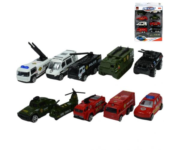 Die-Cast: Rendvédelmi kisautó szett kétféle változatban