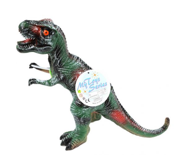 Dino World: Dinozaur T-REX cu sunet, material vinyl cu umplutură de bumbac 35cm