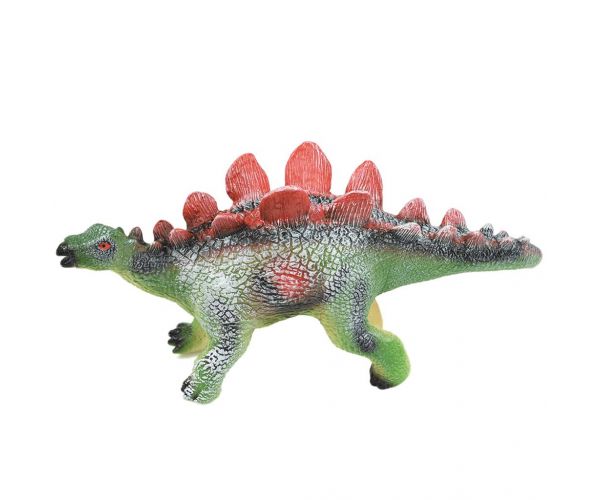 Dino World: Figurină de dinozaur Stegosaurus cu sunet, material vinyl cu umplutură de bumbac 35cm