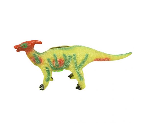 Dino World: Figurină dinozaur Parasaurolophus cu sunet, material vinyl cu umplutură de bumbac 35cm