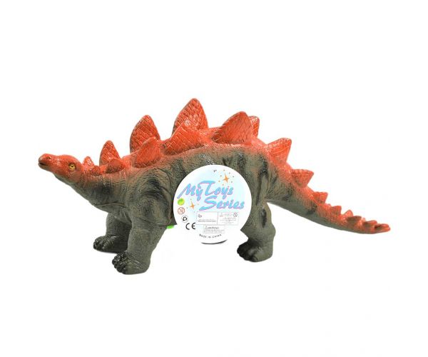 Dino World: Stegosaurus cu sunet, material vinyl cu umplutură de bumbac 35cm