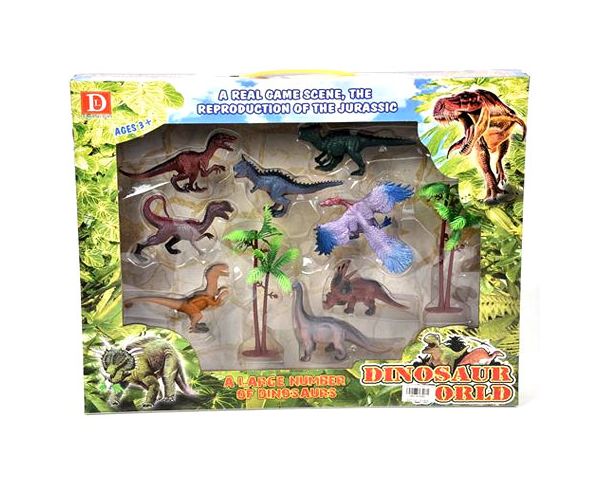Dinoszauruszos 8db-os játékszett kiegészítőkkel