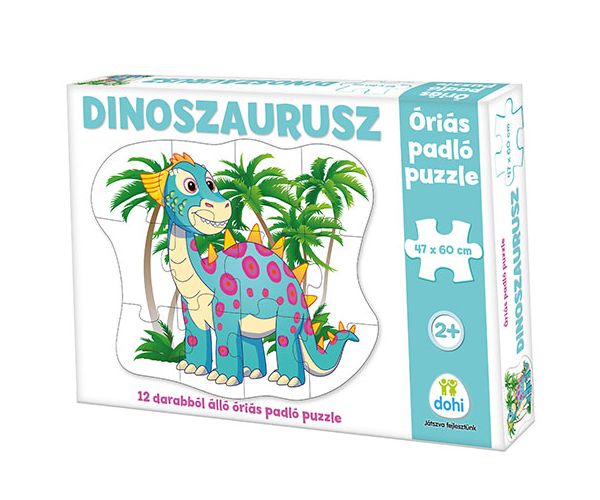 Dinozaur puzzle uriaș de podea 12 bucăți
