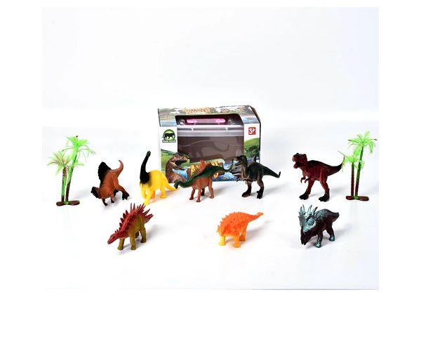 Dinozaur set de joacă cu dino și palmieri