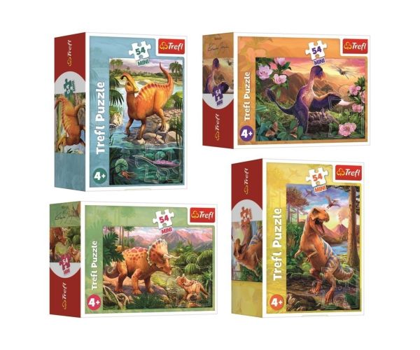 Dinozauri uimitori 54 bucăți mini puzzle mai multe variante - Trefl