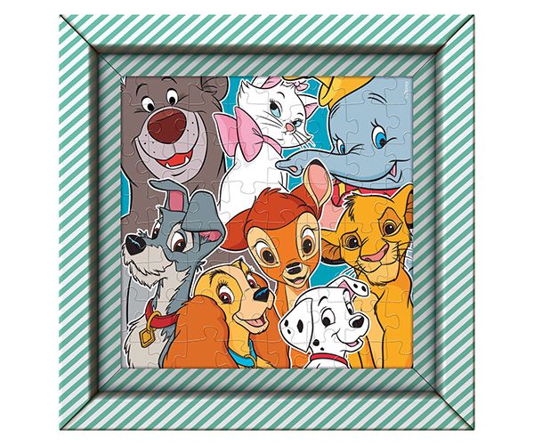 Disney állatfigurák 60db-os puzzle kerettel - Clementoni