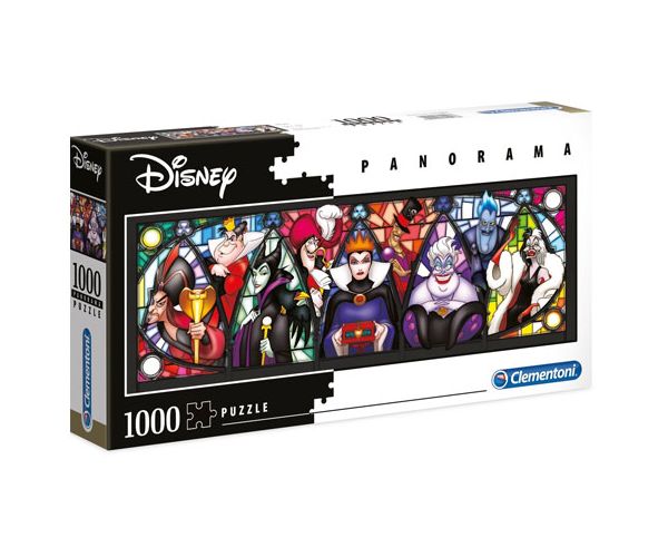 Disney personaje negative panoramă 1000 bucăți puzzle - Clementoni
