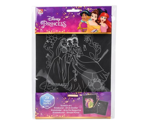 Disney Princess: 2 bucăți Scratch Art set - Canenco