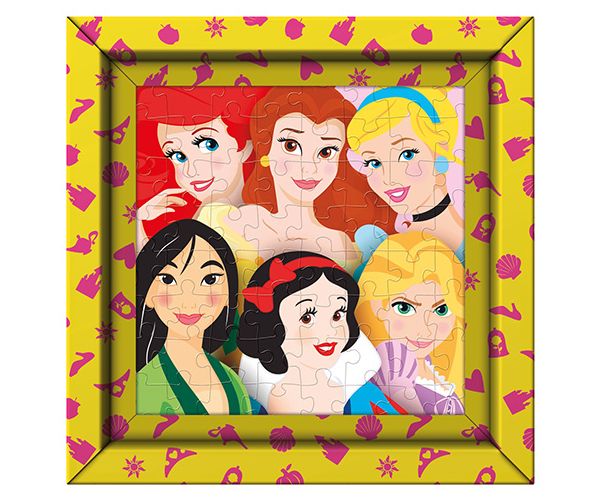 Disney hercegnők 60db-os puzzle kerettel - Clementoni