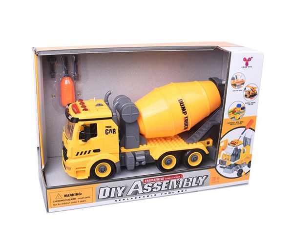 DIY fă chiar tu mixer mașină cu efecte de sunete și lumini 1:12 scară