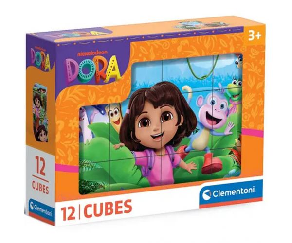Dora Exploratoarea cuburi de poveste, set de 12 bucăți - Clementoni